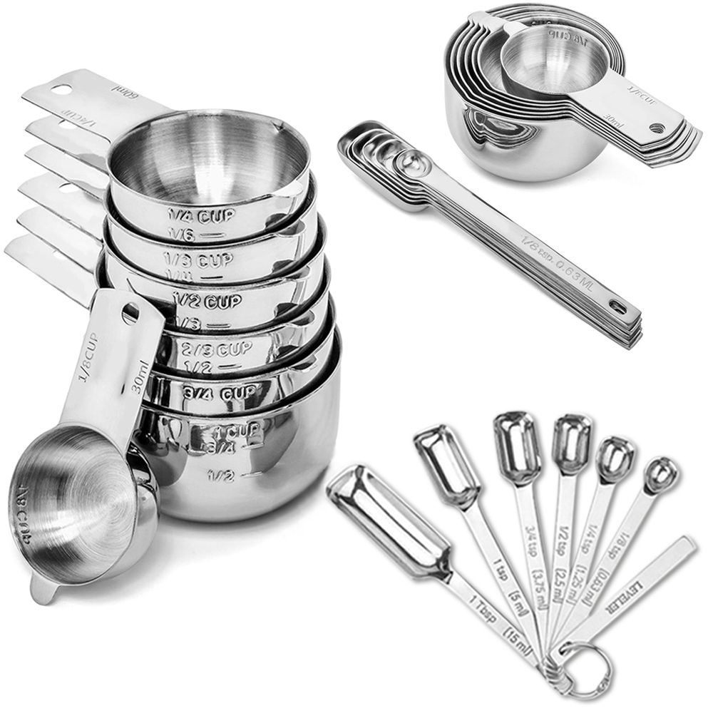 Commercial Kitchen Products - Conjunto de copo e colheres medidoras