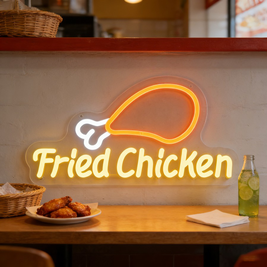Commercial Kitchen Walls - Letreiro de Neon LED de Frango