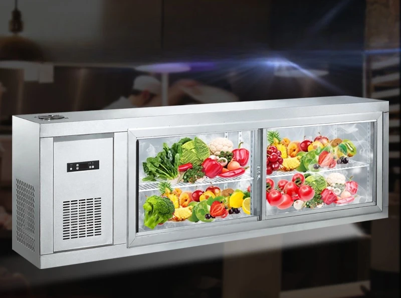 Commercial Kitchen Walls - Refrigerador comercial de parede com vitrine