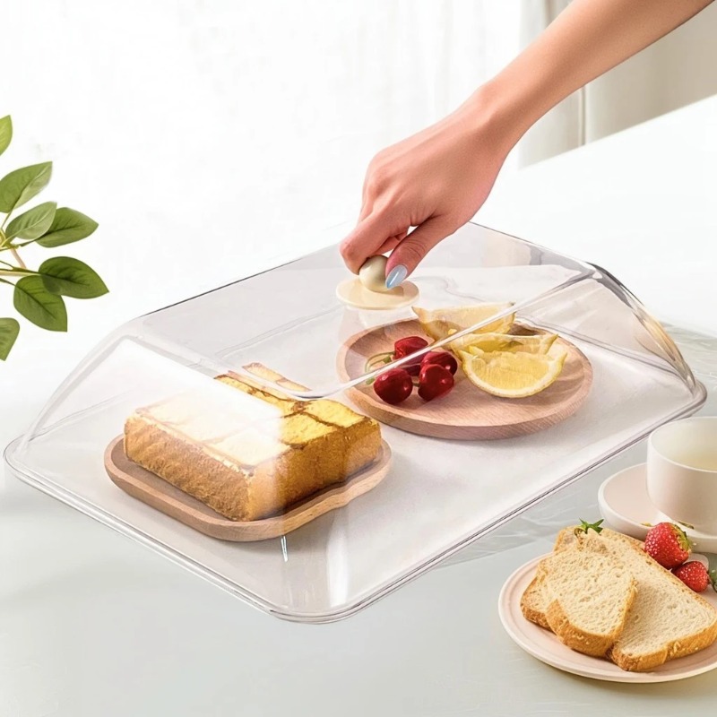 Commercial Kitchen Setup - WORTHBUY Tampa de Plástico Reutilizável Transparente