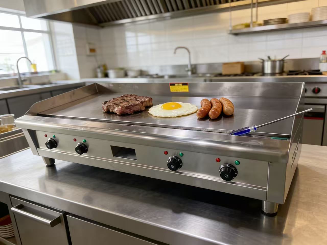 Electric Griddle Flat Top - Chapa Elétrica Comercial com Controle de