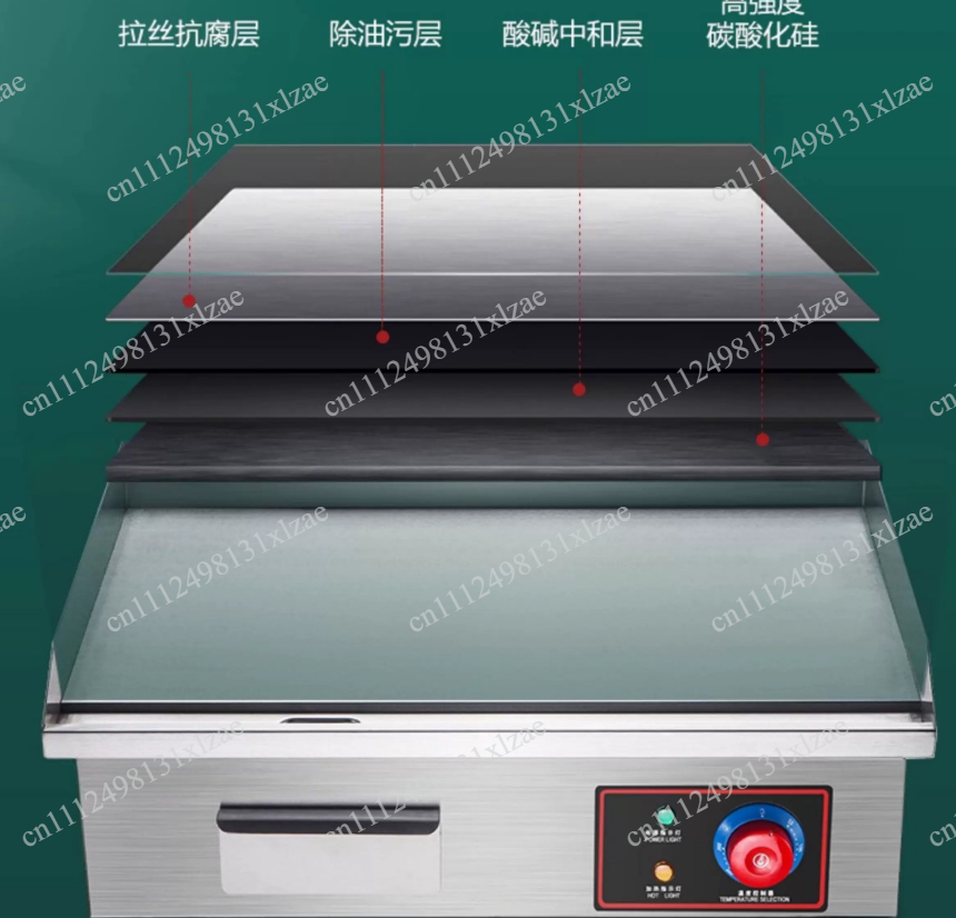 Electric Griddle Flat Top - Churrasqueira Elétrica de Mesa 220V 1700W