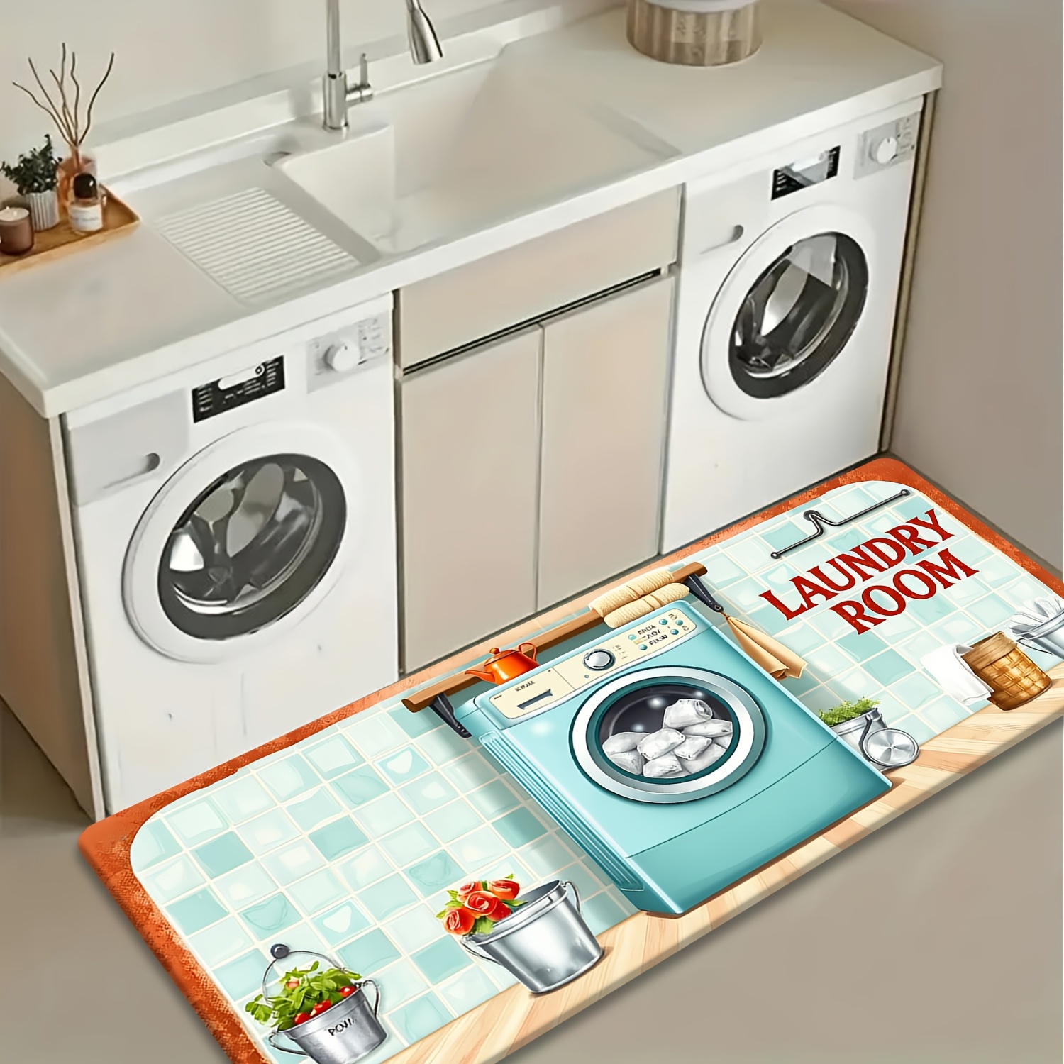 Commercial Kitchen Tile - Tapete Longo Aconchegante e Durável com