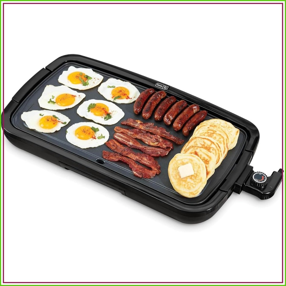 Electric Griddle Flat Top - Chapa Elétrica com Placa Antiaderente Removível,