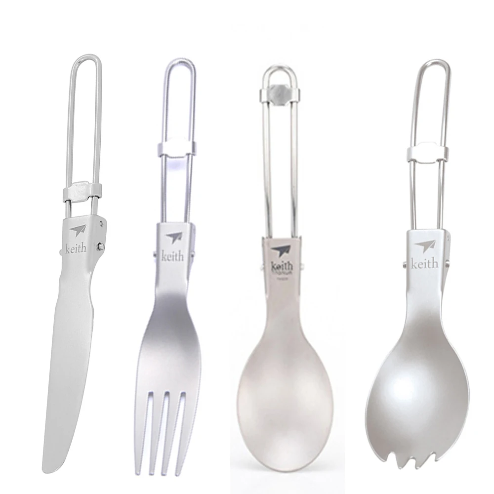 Commercial Kitchen Knife Set - Keith colher dobrável de titânio ao
