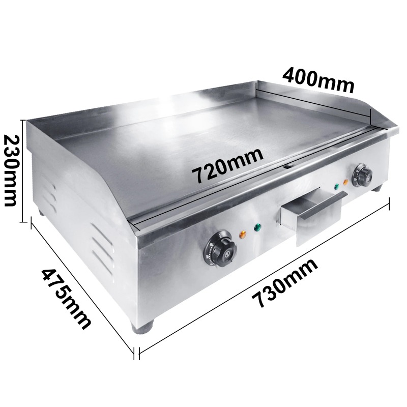 Electric Griddle Flat Top - Novo produto comercial grelha elétrica controle