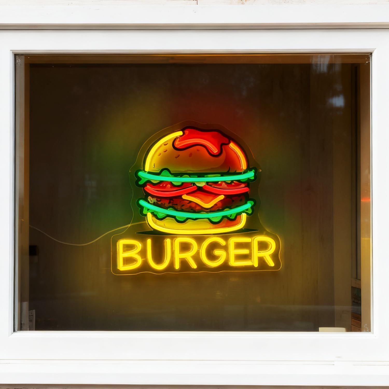 Letreiro Neon de Hambúrguer, P - Commercial Kitchen Walls avaliação e preço