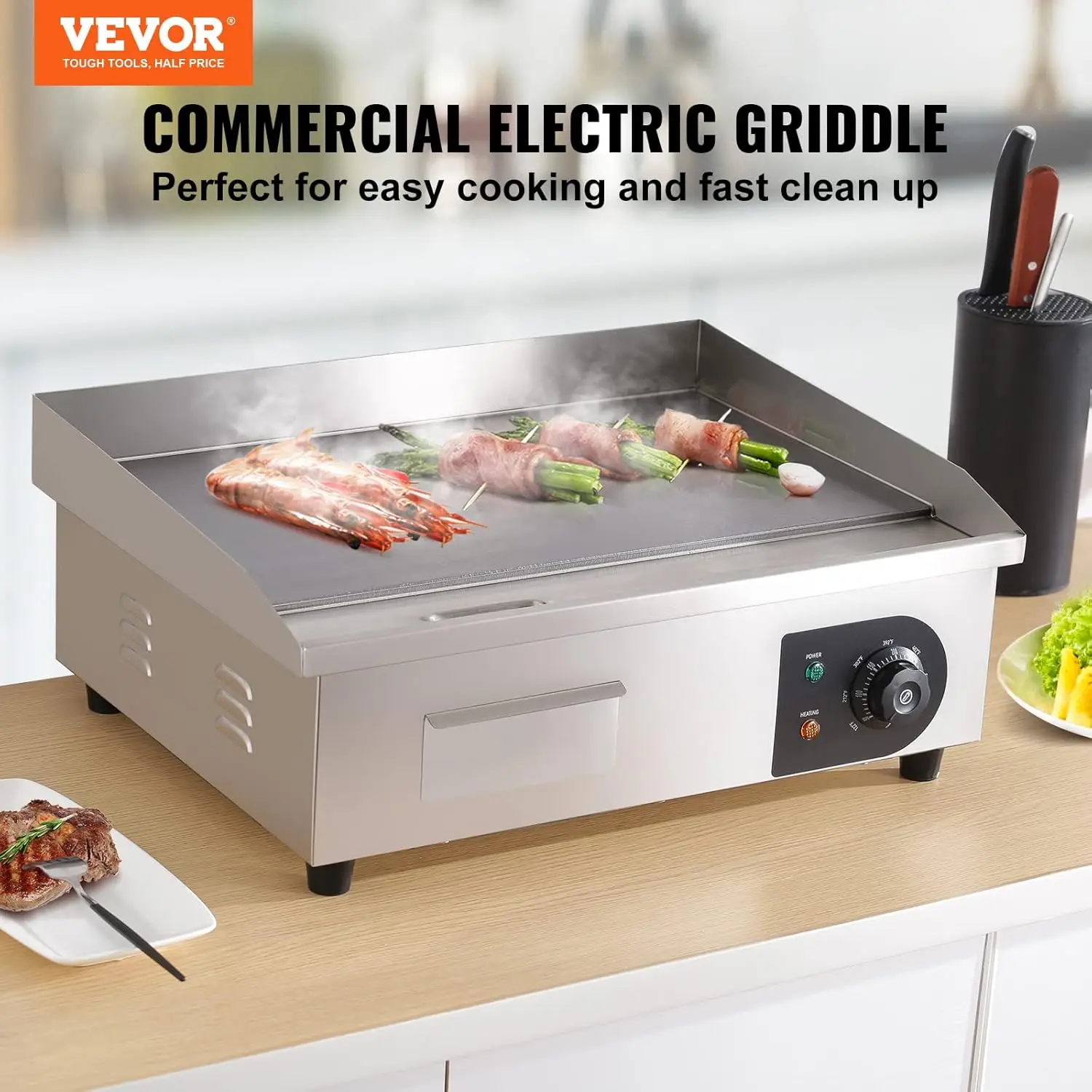 Chapa elétrica comercial nórdi - Electric Griddle Flat Top avaliação e preço