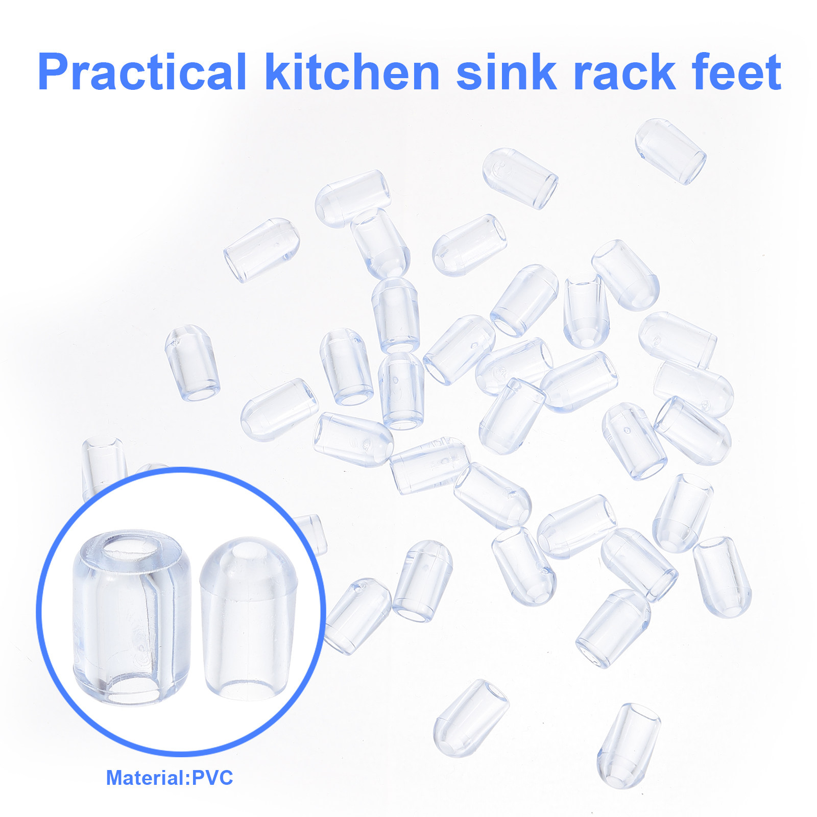 80 Peças Pés de Plástico Trans - Commercial Kitchen Setup avaliação e preço