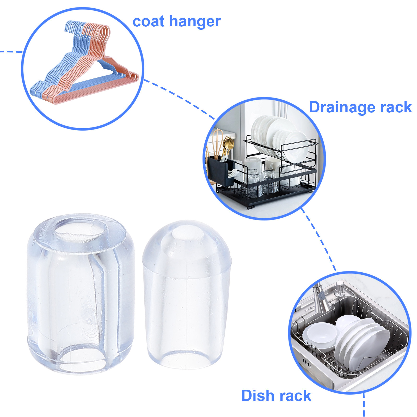 80 Peças Pés de Plástico Trans - Commercial Kitchen Setup avaliação e preço