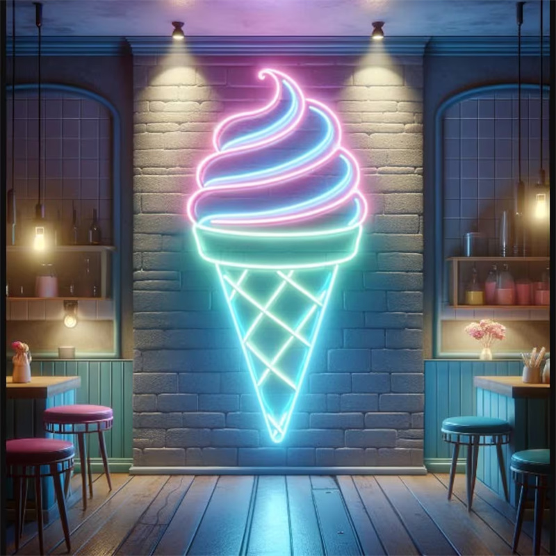 Ice Cream LED Neon Light, Tape - Commercial Kitchen Walls avaliação e preço