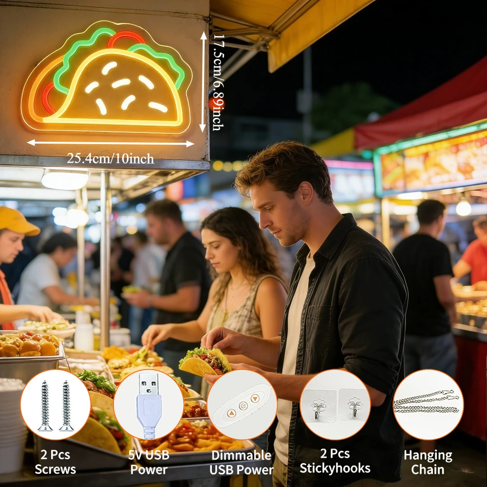 Letreiro Neon LED USB Reguláve - Commercial Kitchen Walls avaliação e preço
