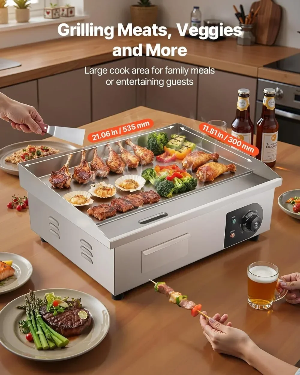 Chapa Elétrica Comercial de Al - Electric Griddle Flat Top avaliação e preço