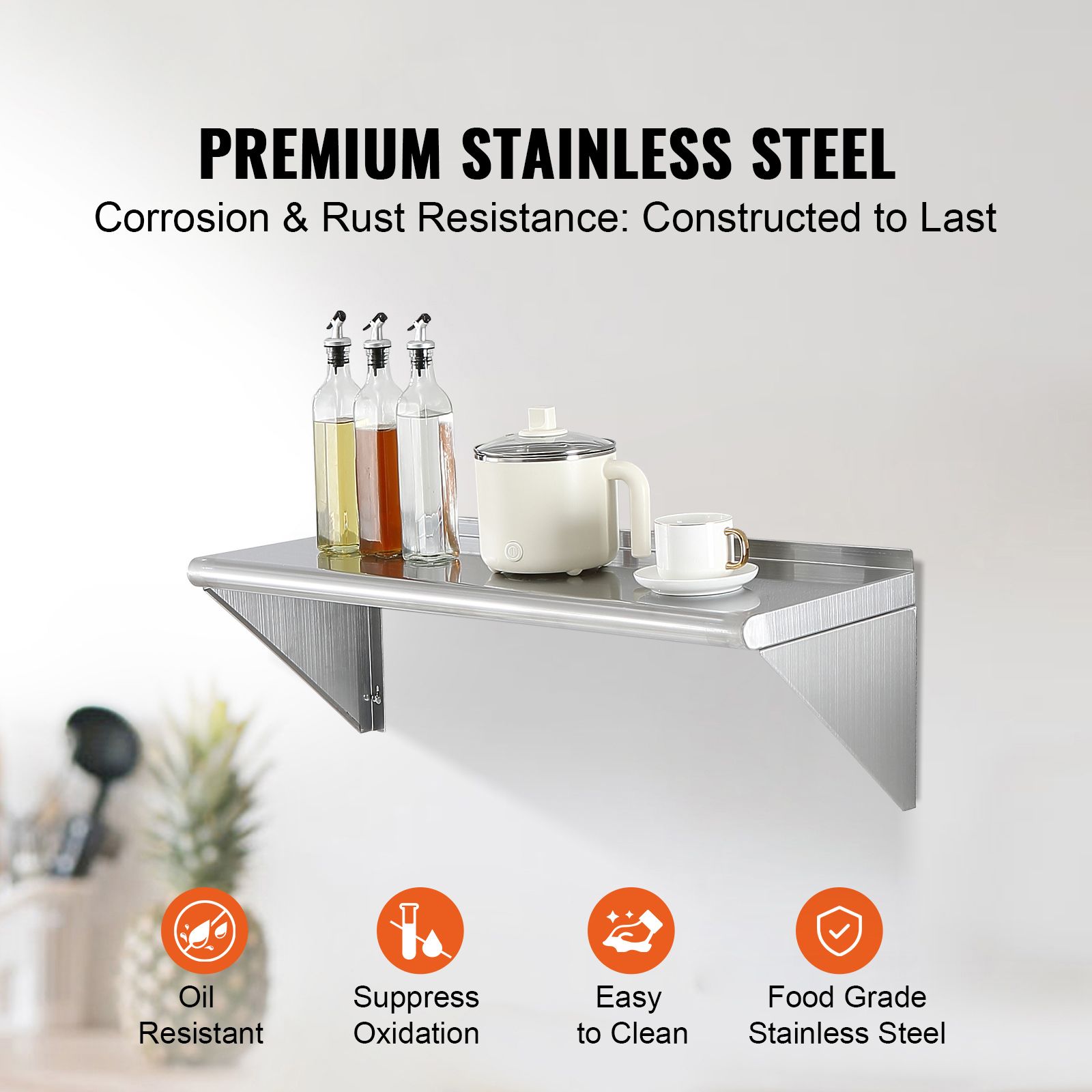 Prateleira de Aço Inoxidável d - Commercial Kitchen Walls avaliação e preço