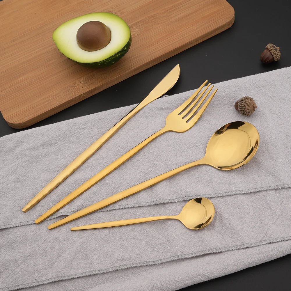 16 pçs verde ouro louça conjun - Commercial Kitchen Knife Set avaliação e preço
