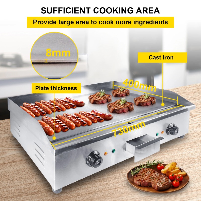 Novo produto comercial grelha  - Electric Griddle Flat Top avaliação e preço