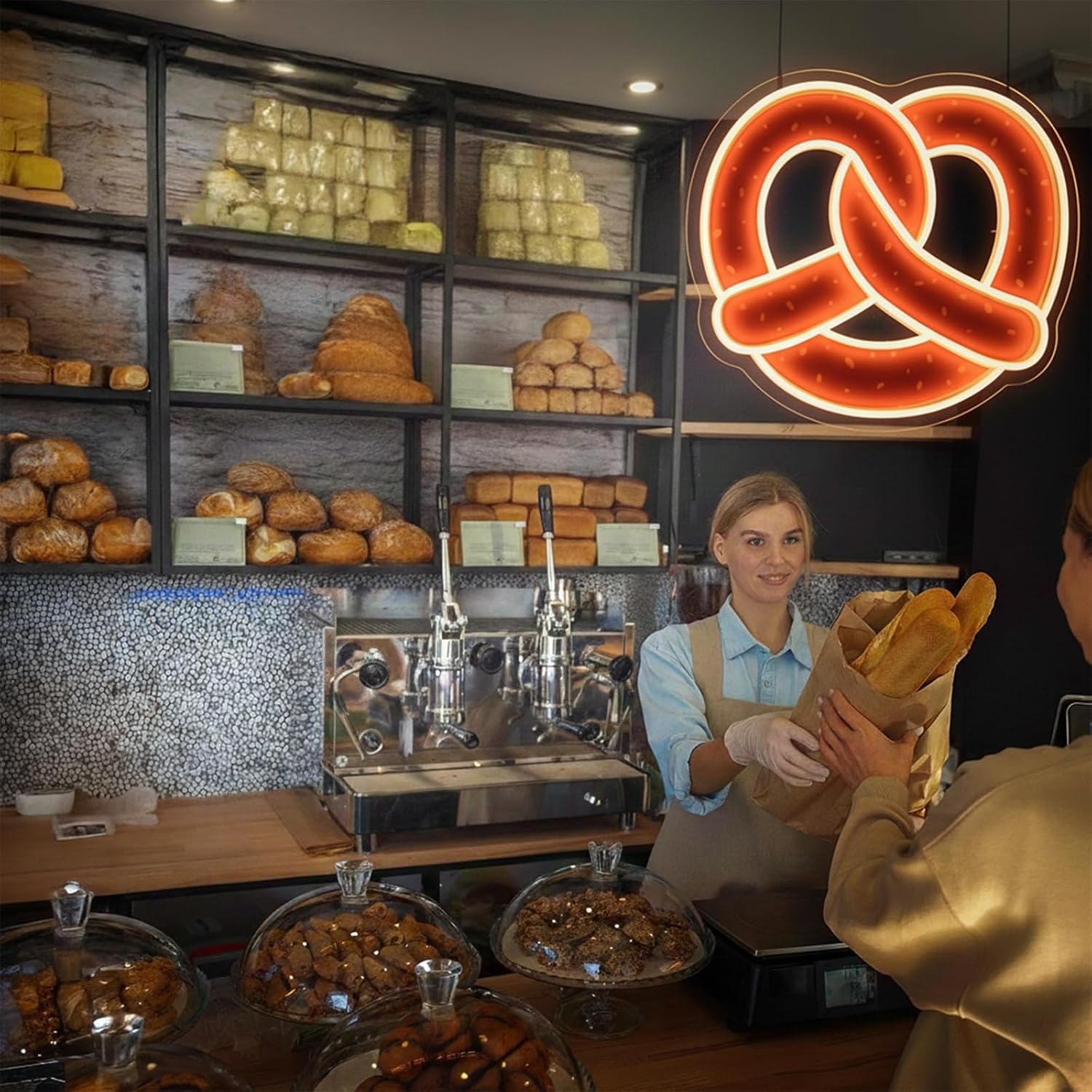 Letreiro Neon Pretzel com LED  - Commercial Kitchen Walls avaliação e preço